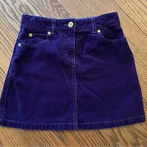 Mini Biden Purple Corduroy Mini Skirt size 11/12 years